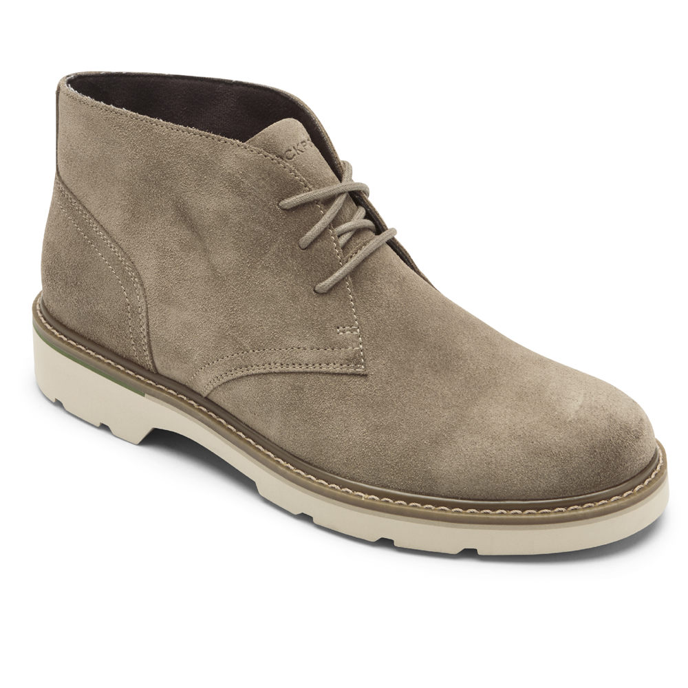 Rockport Singapore Mens Boots - Charlee Waterproof Chukka Grey - MQ3175402